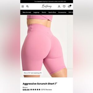 Buff Bunny Women's Pink Bike Shorts